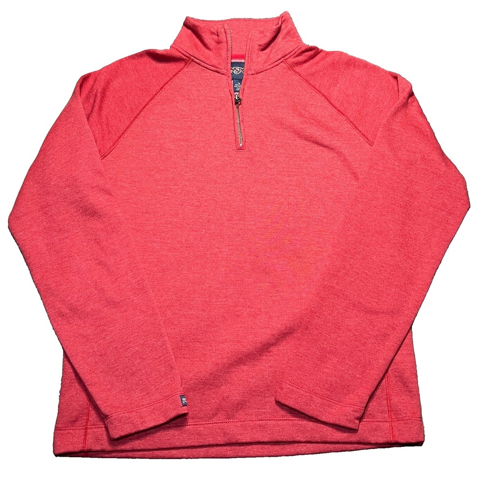 Vintage JANSPORT 1/4 Zip Adult XL Blank Red Fleece Pullover Sweatshirt EUC